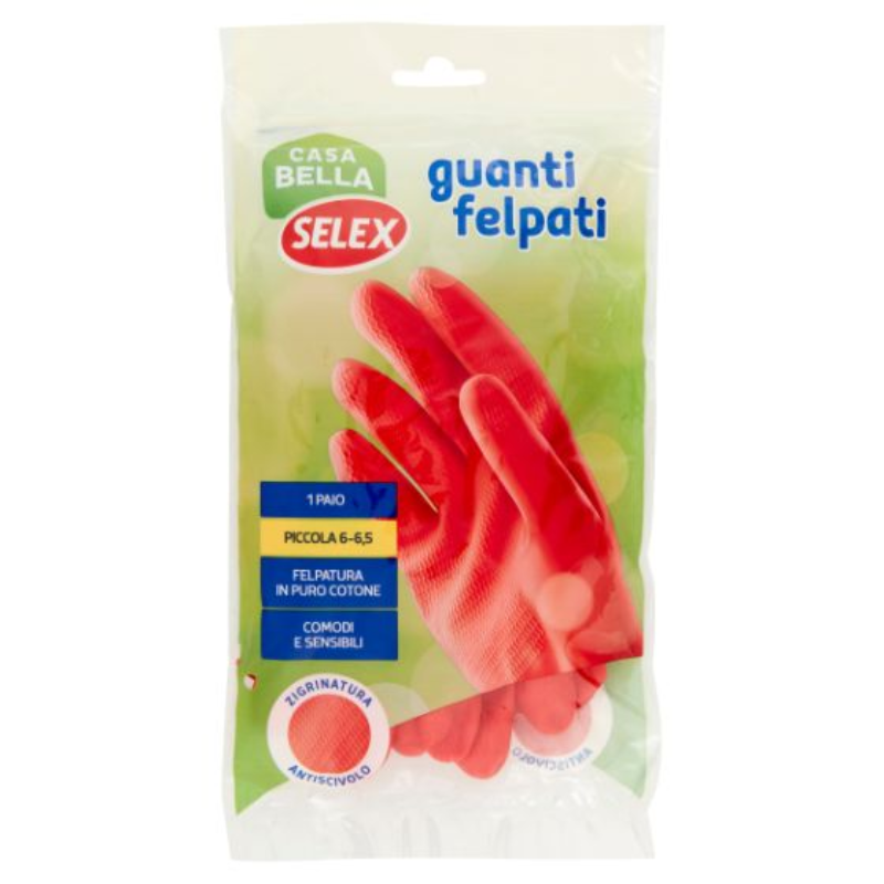Selex Casa Bella Guanti Felpati Misura Piccola (6-6,5)