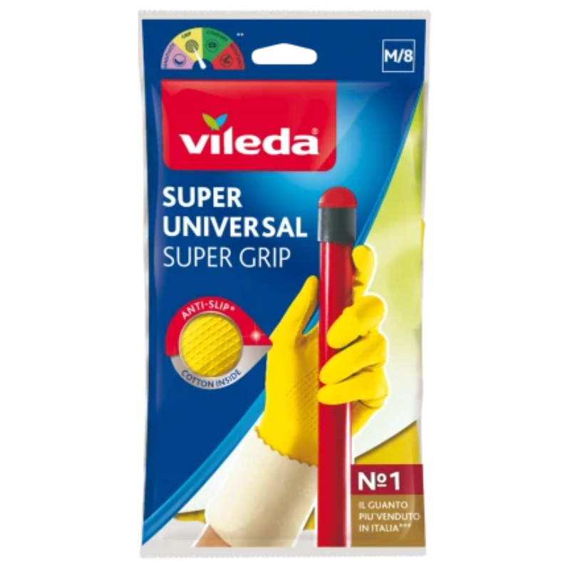 Vileda Guanti Super Universal M/8 mis. Media