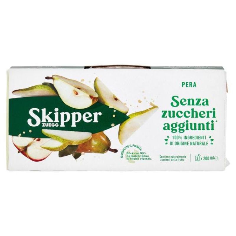 Zuegg Skipper Pera Senza Zuccheri Aggiunti 3 X 200 Ml