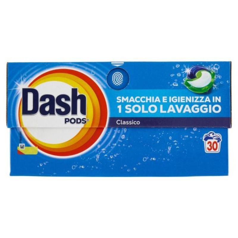 Dash Pods Detersivo Lavatrice In Capsule Classico 30 Lavaggi 543 g