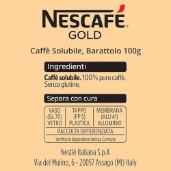 NESCAFÉ Gold Caffè Solubile 100g  Aroma Ricco, Qualità Premium in Ogni Tazza