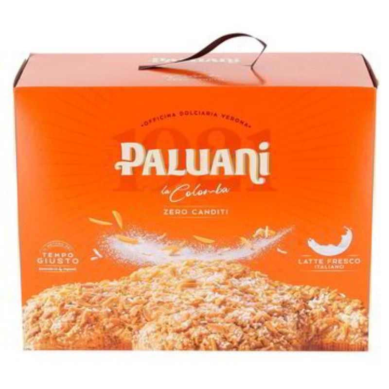 Paluani La Colomba Senza Canditi 700 gr Dolce Pasquale Soffice con Glassa alle Mandorle
