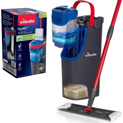 Vileda H2PRO Flat Mop System Complete Sistema Lavapavimenti con Secchio e Panno Microfibra