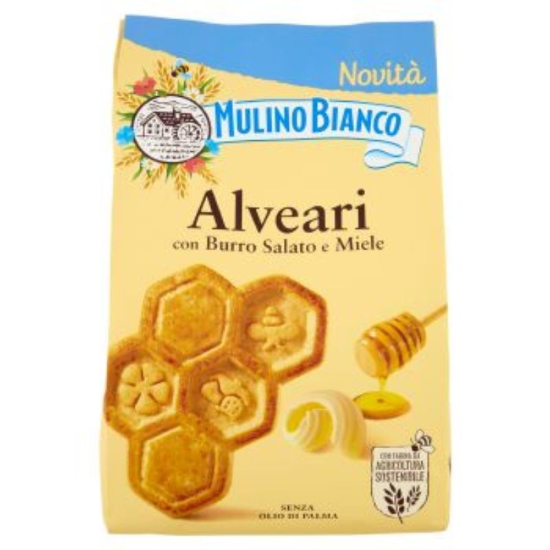 Mulino Bianco Alveari Biscotti con Burro Salato e Miele 300 g