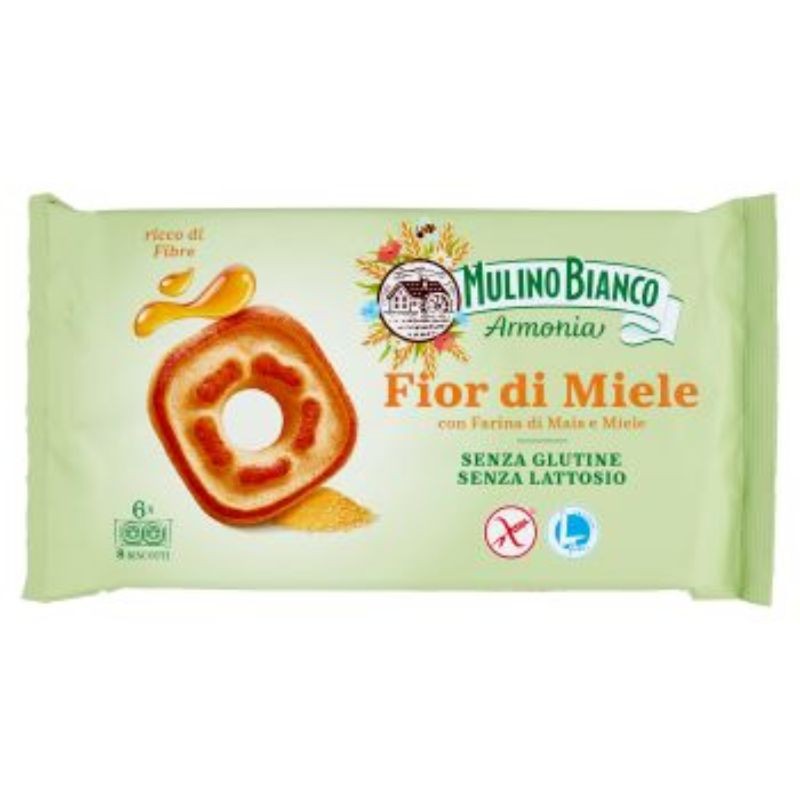 Mulino Bianco Armonia Fior di Miele Biscotti Senza Glutine e Senza Lattosio 250 gr