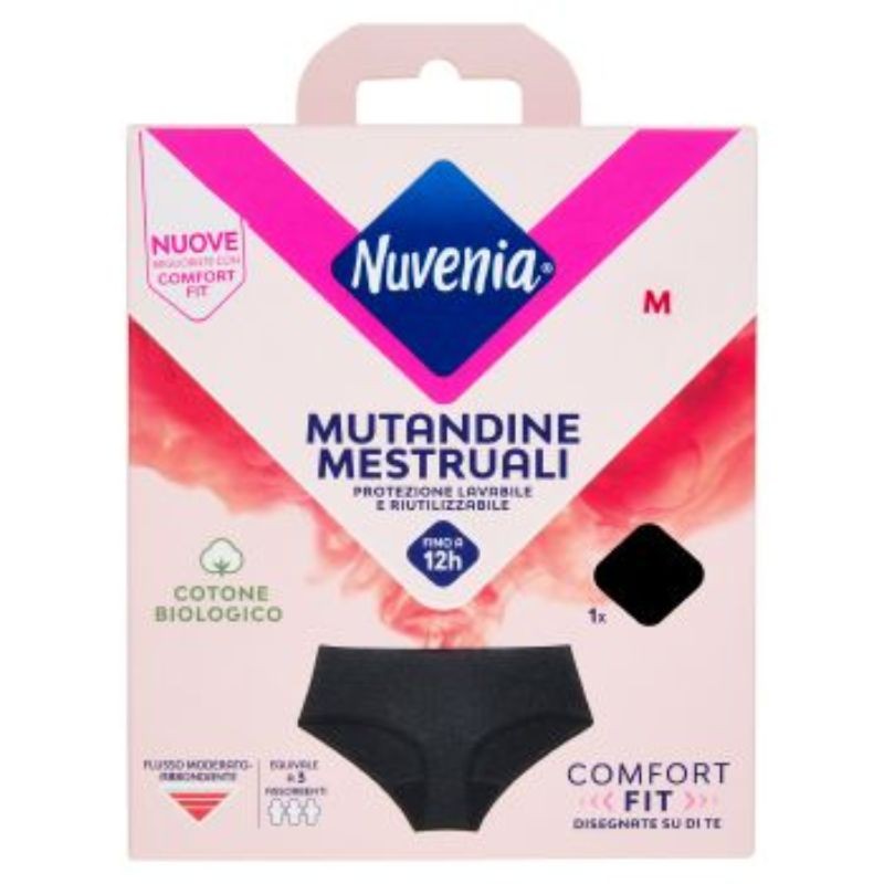 Nuvenia Mutandine Mestruali M Nero 1 pz