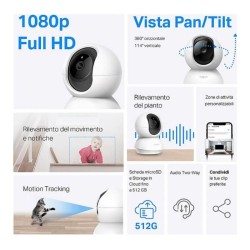 TP-Link Tapo TC70 Telecamera Wi-Fi Interno 1080p Pan Tilt Alexa