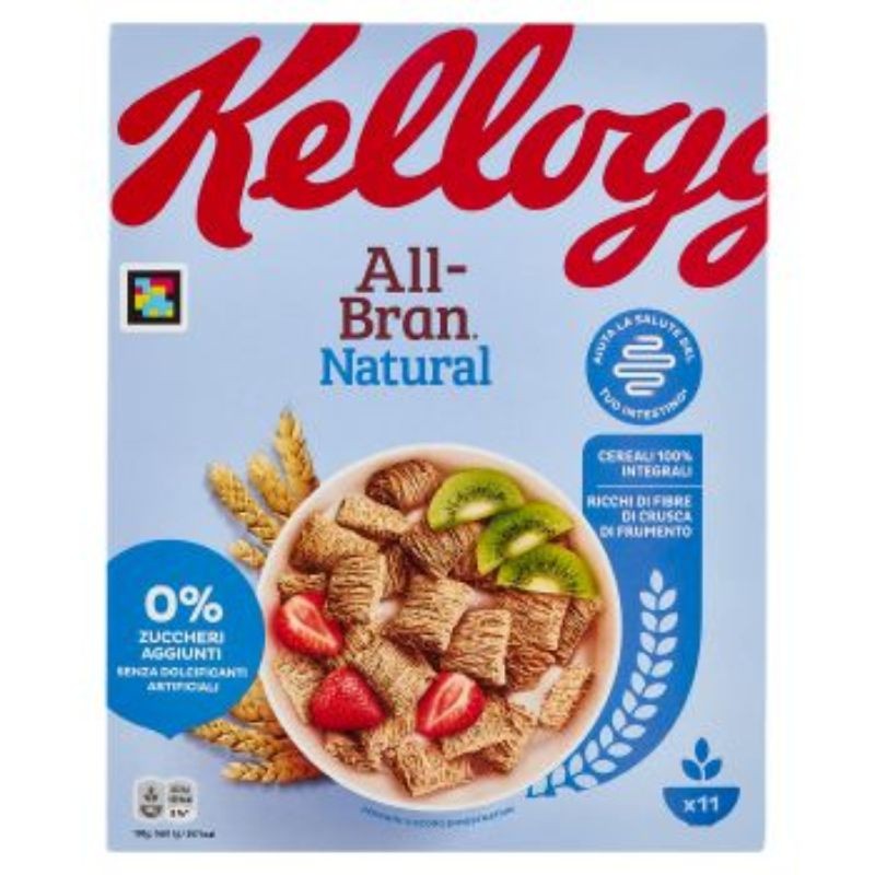 Kellogg's All-Bran Natural Cereali Integrali Ricchi di Fibre 450 gr