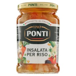Ponti Insalata per Riso 3 x 280 g Verdure Miste Condite Pronte all'Uso