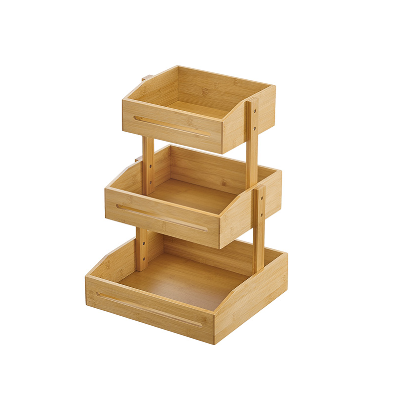 Espositore buffet 3 piani bamboo naturale H 41cm Leone