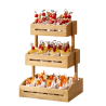 Espositore buffet 3 piani bamboo naturale H 41cm Leone