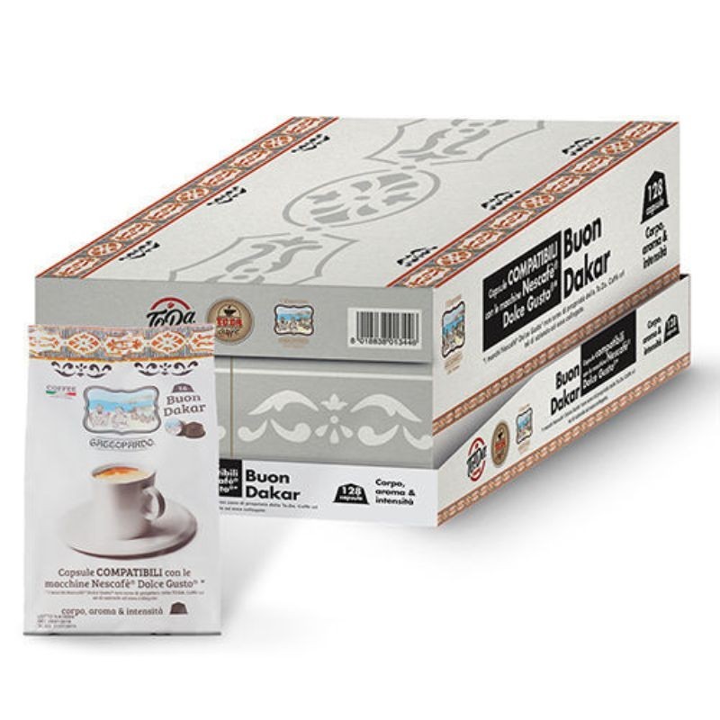 128 Capsule Miscela Dakar Toda Caffè Compatibili Dolce Gusto