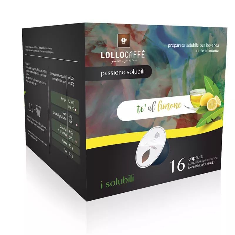 64 Capsule Tè al Limone Lollo compatibili Nescafè Dolce Gusto
