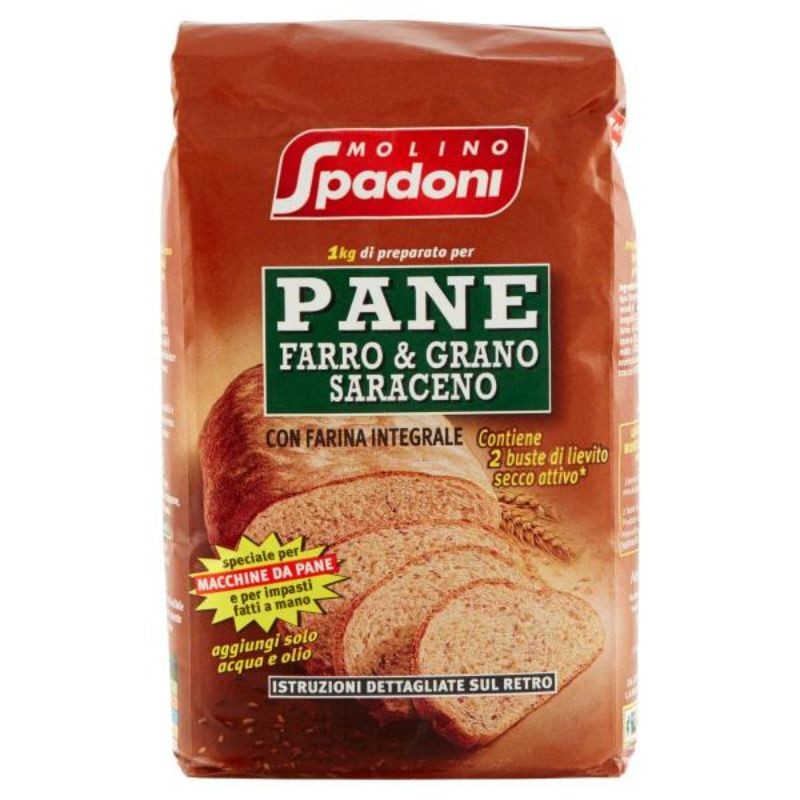 Molino Spadoni Preparato Per Pane Farro E Grano Saraceno 1kg