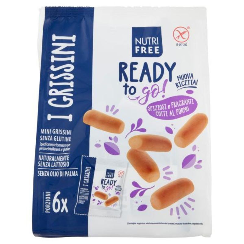 Nutrifree Ready To Go! I Grissini 6 porzioni 180 g