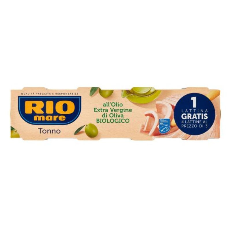 Tonno Rio Mare BIO con olio Extra vergine di oliva3x65 gr+1 OMAGGIO