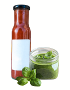 Sughi pelati e pesto