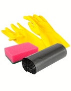 Spugne, guanti e sacchi